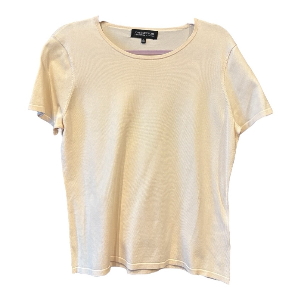 Jones New York Collection Platinum Cream Knit Top – NWT — Size L ARE